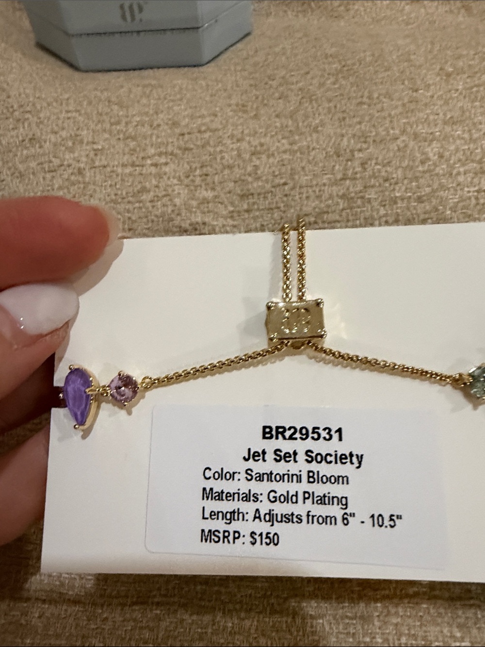 Bomb Party Jewel Candy Jet Set Society Santorini Bloom Bracelet in Gold plating - Picture 2 of 2
